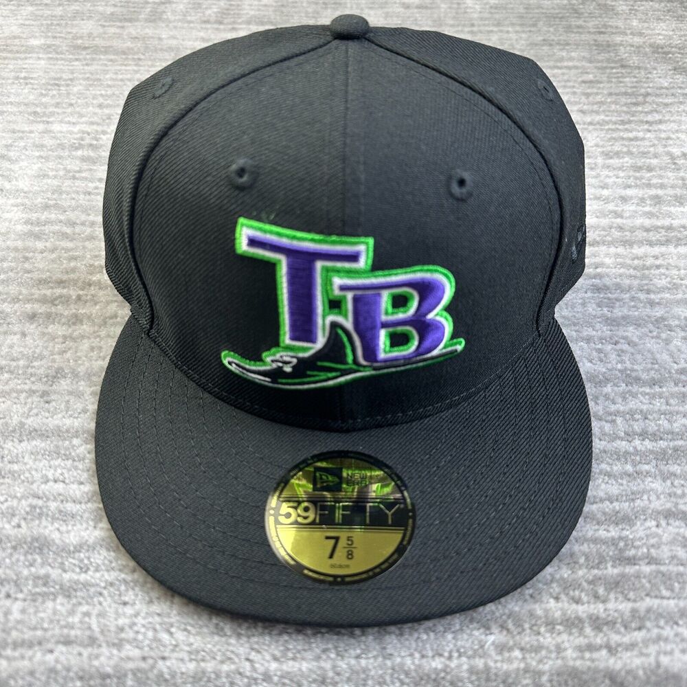 Tampa Bay Devil Rays Hat Cap Mens Fitted 7 5/8 New Era Wool Retro Cooperstown